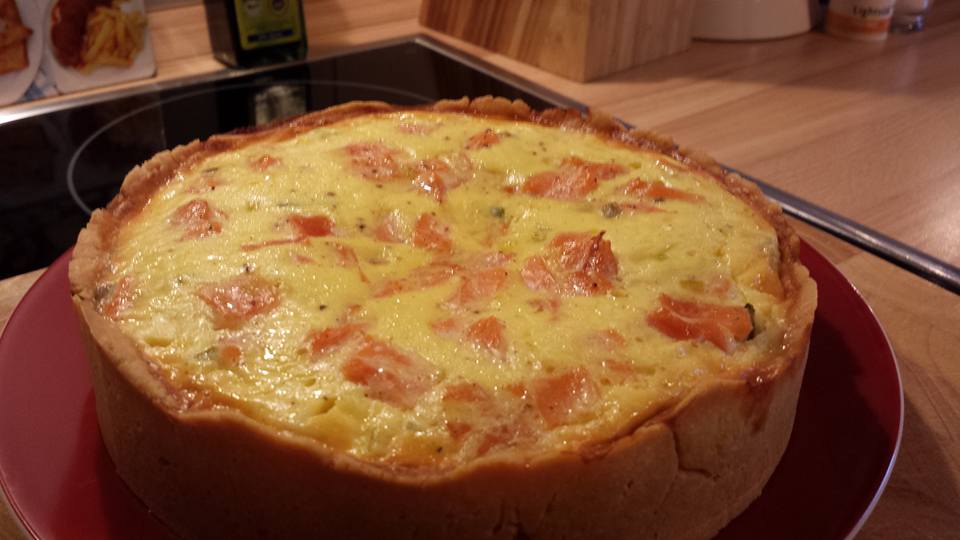 Quiche mit Porree und Lachs | Bines Thermi-Welt